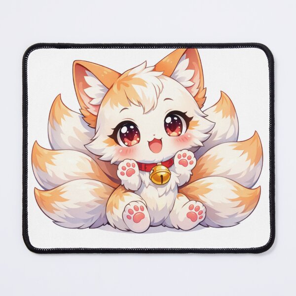 Item preview, Cute Kitsune Fox Chibi Anime Nine Tails Kawaii Spirit Fox Art designed and sold by VaporTokyo.