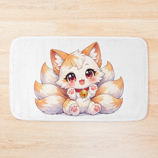 Item preview, Cute Kitsune Fox Chibi Anime Nine Tails Kawaii Spirit Fox Art designed and sold by VaporTokyo.
