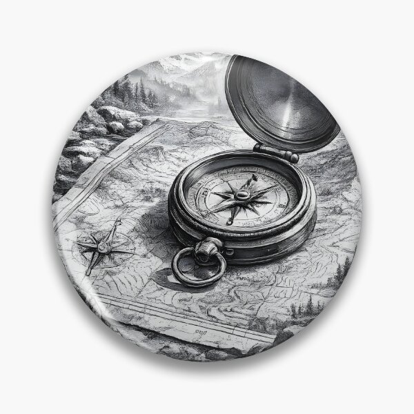 Item preview, Compass on Topo-Landscape designed and sold by AggAverse.