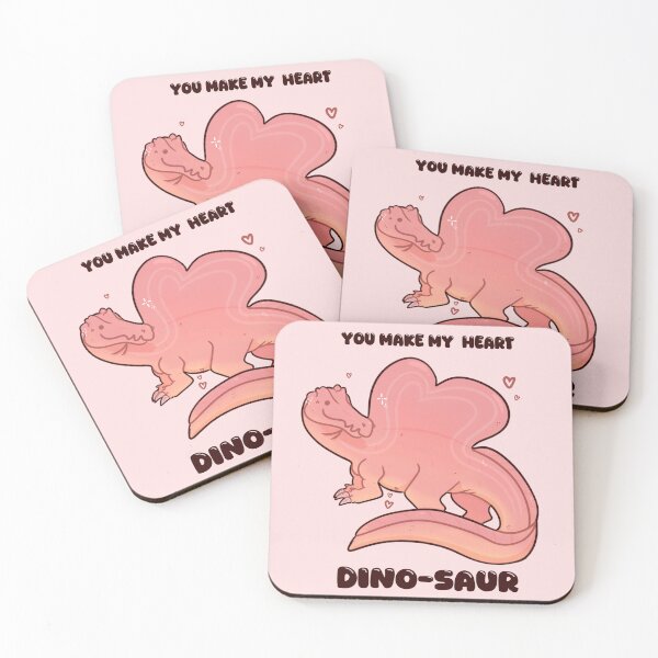 Item preview, You Make My Heart Dino-saur Spinosaurus Valentine designed and sold by Aloe and Monstera.