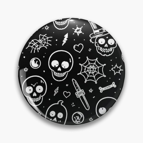 Item preview, Skull Doodle Night Seamless Pattern designed and sold by optimusprime39.