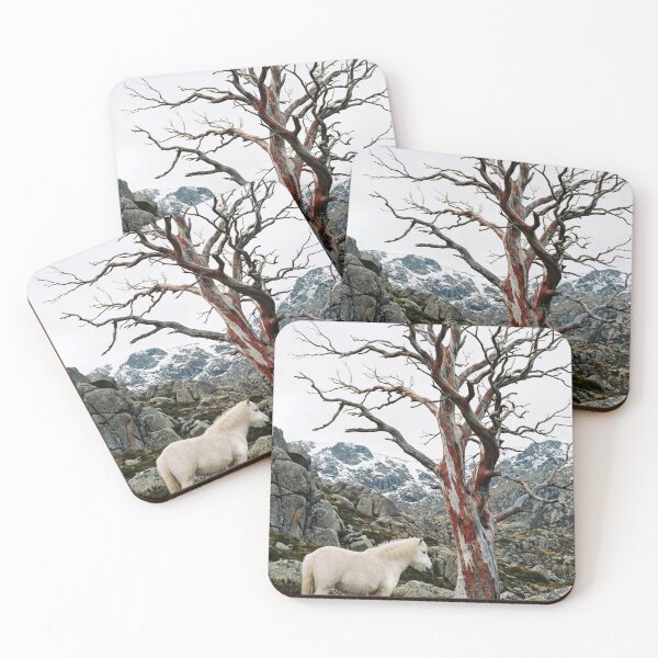 Item preview, Small White Horse Facing a Tree designed and sold by AlienAardvark.