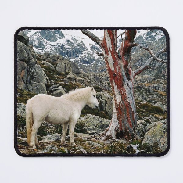 Item preview, Small White Horse Facing a Tree designed and sold by AlienAardvark.