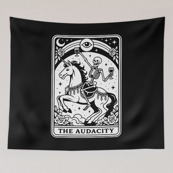 Item preview, The Audacity Skeleton Funny Tarot Card  designed and sold by gunaone-design.