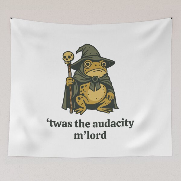 Item preview, Twas the Audacity Funny Wizard Frog Meme designed and sold by gunaone-design.