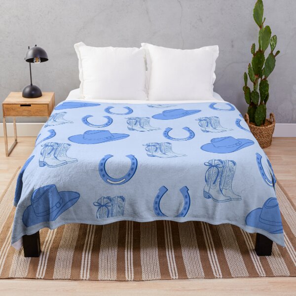 Item preview, Blue Cowboy Seamless Pattern designed and sold by emmavdh.