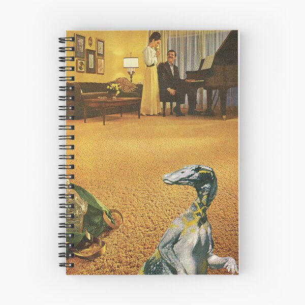 Item preview, A Distinguished Guest at Cocktail Time - Surrealist Collage Dreamlike Dinosaur designed and sold by The Sticker Bureau.