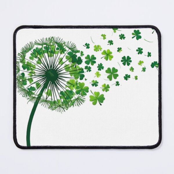 Item preview, St Patrick Dandelion with Flying Shamrocks designed and sold by Eclectic Monkey.