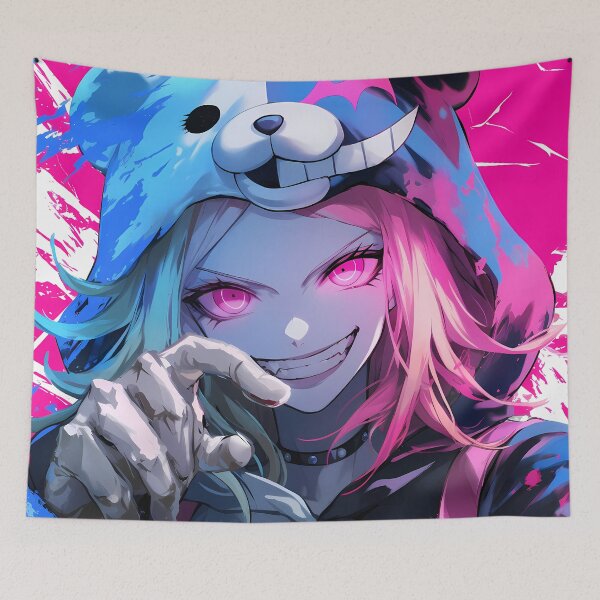 Item preview, Danganronpa Bold Monokuma Chaos Neon Anime Mischief Wild Energy Vivid Japan designed and sold by Tokyonomad.