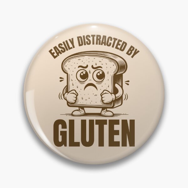 Item preview, Easily Distracted By Gluten Nervous Bread Slice Funny Gluten Intolerant designed and sold by KLArtzStore.