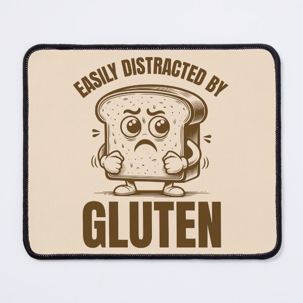 Item preview, Easily Distracted By Gluten Nervous Bread Slice Funny Gluten Intolerant designed and sold by KLArtzStore.