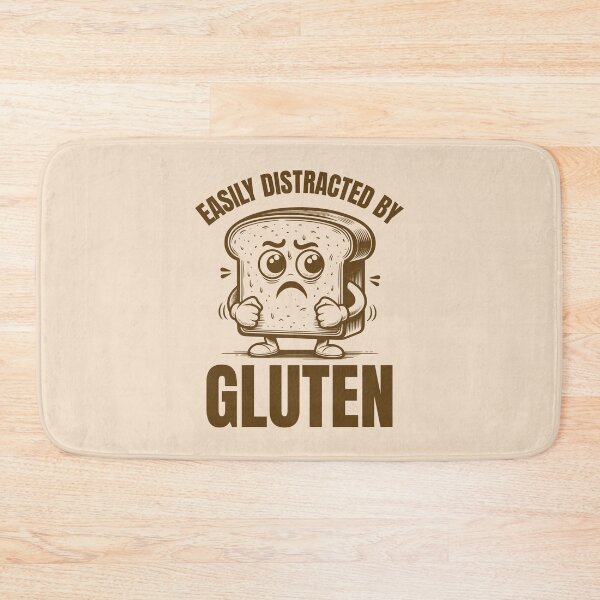 Item preview, Easily Distracted By Gluten Nervous Bread Slice Funny Gluten Intolerant designed and sold by KLArtzStore.