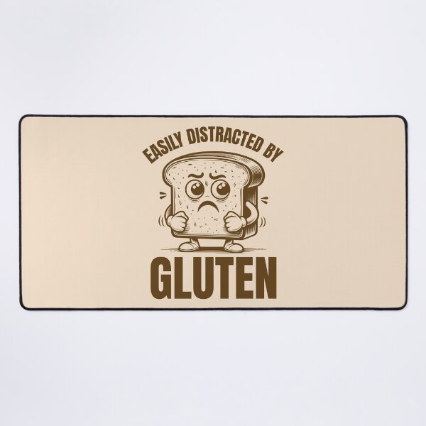 Item preview, Easily Distracted By Gluten Nervous Bread Slice Funny Gluten Intolerant designed and sold by KLArtzStore.