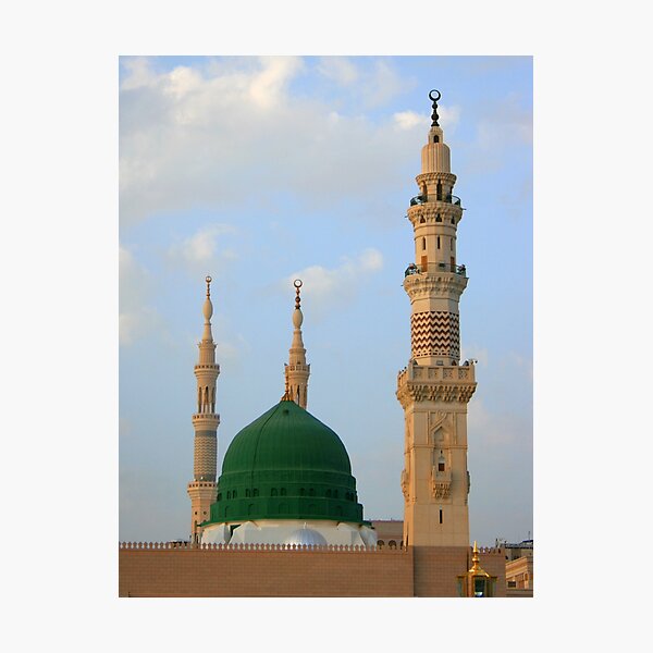 Item preview, Medina Masjid an-Nabawi, Green Dome, canvas print designed and sold by insiyah7253.