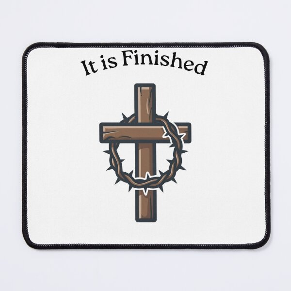Item preview, It is Finished - Christian Cross and Crown of Thorns Art designed and sold by GraceGiggles.