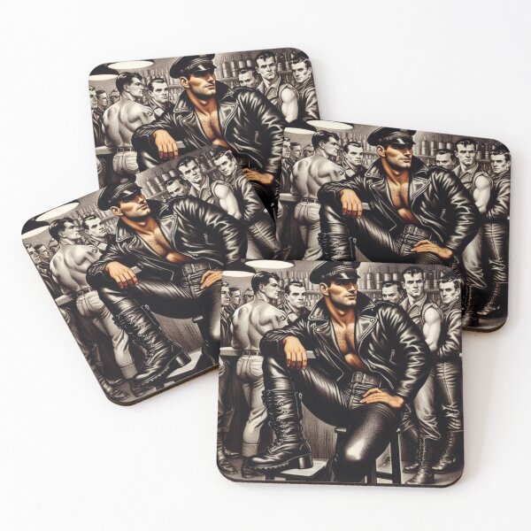 Item preview, Vintage Leather Daddy Berlin Leder Bar Pride Tom of Finland Tribute Graphic Design designed and sold by ItsAKinkThing.