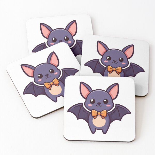 Item preview, Cute Kawaii Purple Bat With Orange Bow Tie designed and sold by Aitne.