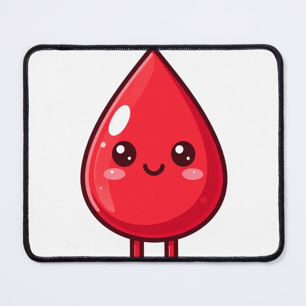 Item preview, Cute Kawaii Happy Red Blood Drop designed and sold by Aitne.