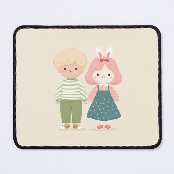 Item preview, Cute Boba Couple – Kawaii Boy and Bunny Girl Drinking Bubble Tea designed and sold by BobaBunny76.