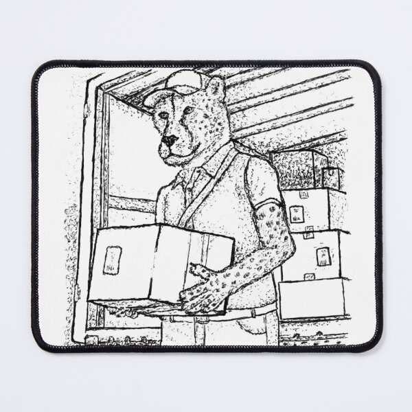 Item preview, The Fast-Track Courier: Cheetah on the Clock designed and sold by wbhny.