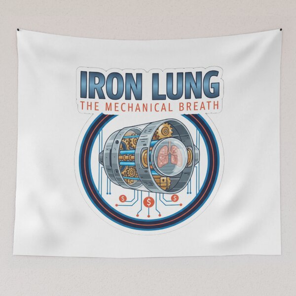 Item preview, Iron Lung Mechanical Breath Sticker - Vintage Medical Tech Art designed and sold by Fatomfatom.