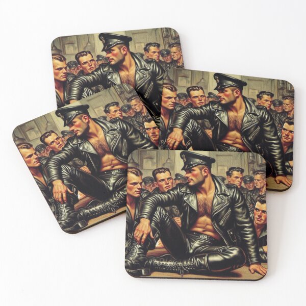 Item preview, Vintage Leather Daddy German Leder Bar Pride Tom of Finland Tribute Graphic Design designed and sold by ItsAKinkThing.