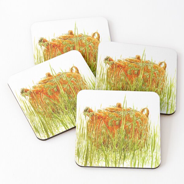 Item preview, Orange dystopian teapot covered in plants designed and sold by day-s.