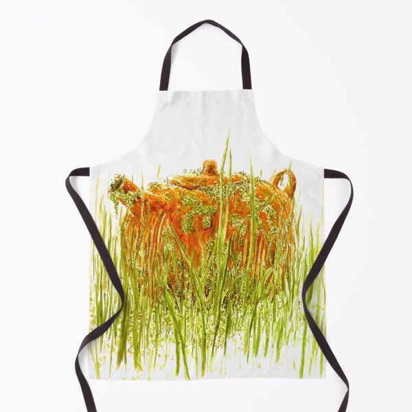 Item preview, Orange dystopian teapot covered in plants designed and sold by day-s.
