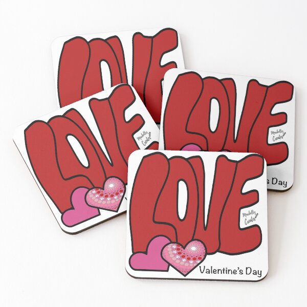 Item preview, Red Love with Hearts designed and sold by MarbellyCreates.