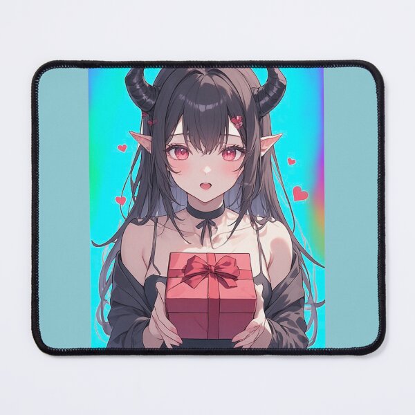 Item preview, Cute romantic anime demon girl designed and sold by ArtsJulian.