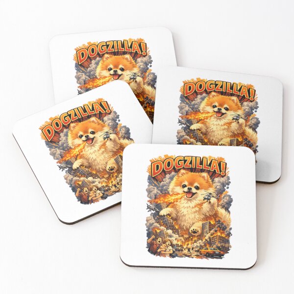 Item preview, Dogzilla – Giant Pomeranian Movie Parody designed and sold by StrayaDesign.