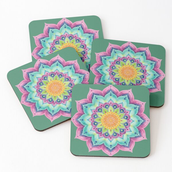 Item preview, Colorful Watercolor Mandala – Pastel Floral Zen Art for Meditation, Yoga & Home Decor designed and sold by Dominik1994.