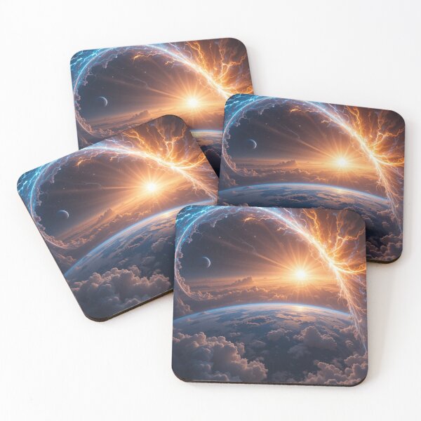 Item preview, Cosmic Earth Sunset designed and sold by PixelVibe782.