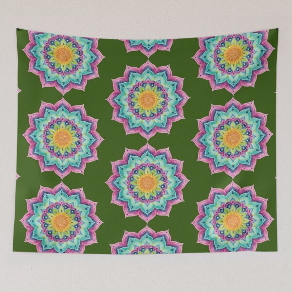 Item preview, Colorful Watercolor Mandala – Pastel Floral Zen Art for Meditation, Yoga & Home Decor designed and sold by Dominik1994.