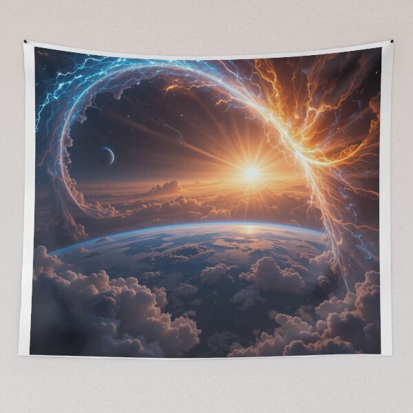 Item preview, Cosmic Earth Sunset designed and sold by PixelVibe782.