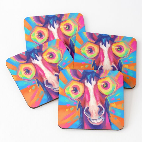 Item preview, Whimsical smiling horse designed and sold by 516 Studio.