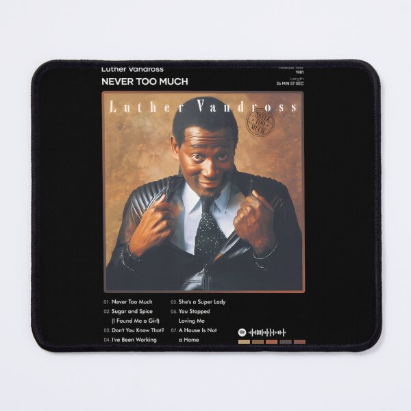 Item preview, Luther Vandross Never Too Much Tracklist Album  designed and sold by CRYTIVOART.