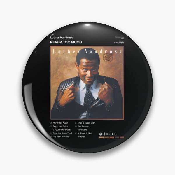 Item preview, Luther Vandross Never Too Much Tracklist Album  designed and sold by CRYTIVOART.