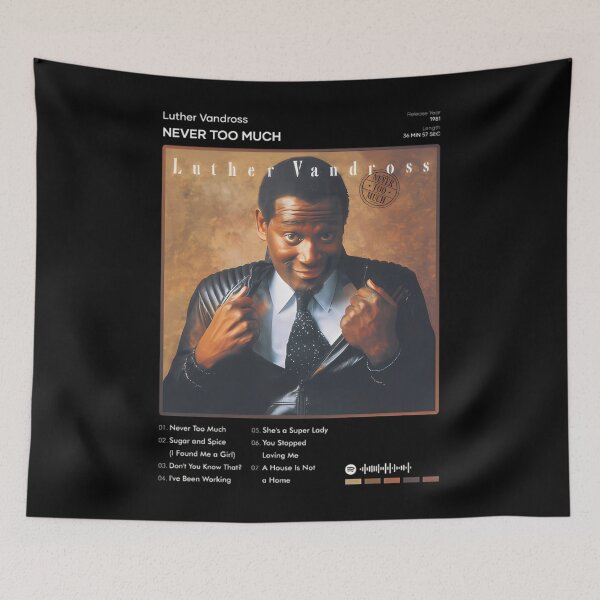 Item preview, Luther Vandross Never Too Much Tracklist Album  designed and sold by CRYTIVOART.