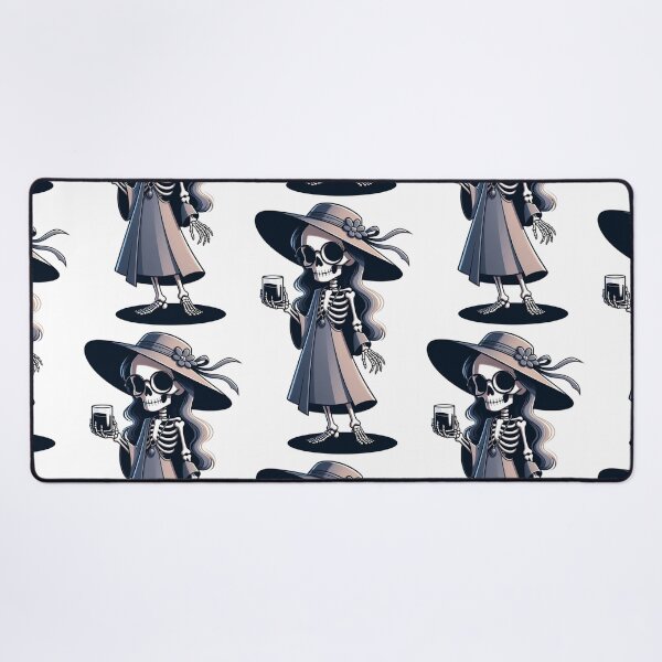 Item preview, Elegant Skeleton Girl drink a wine designed and sold by Arte Cartoon From TagTeam Group.