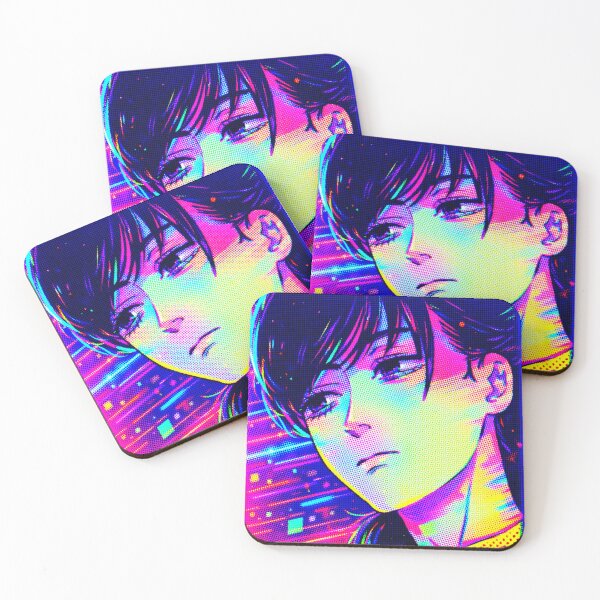 Item preview, Cyber Neon Halftone Melancholy — Manga Fan Art Asa  designed and sold by R-A Designs.