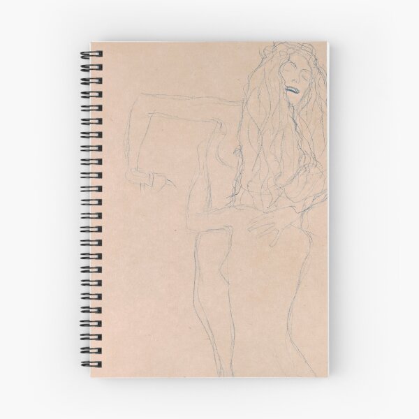Item preview, Two Naked Women Embracing Ver Sacrum by Gustav Klimt: Minimal Line Art Poster designed and sold by artofuniverse.