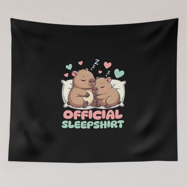 Item preview, Official Sleepshirt Sleepy Capybara Couple designed and sold by dudelinart.