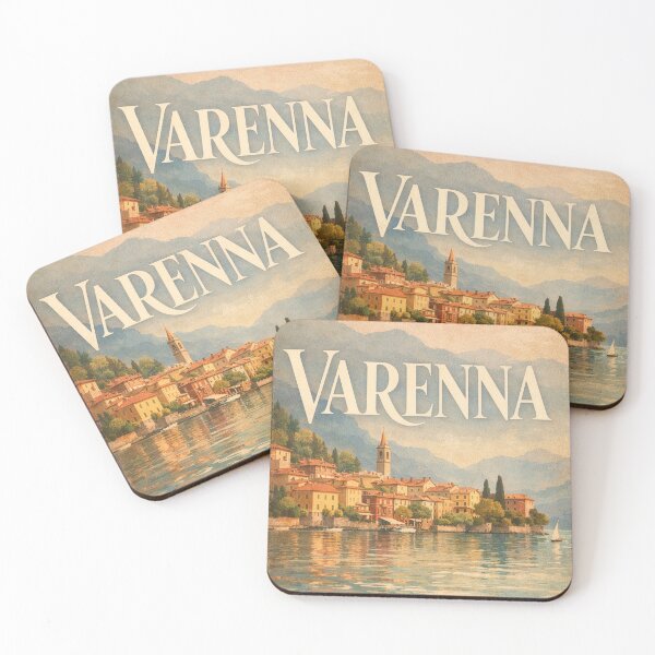 Item preview, Varenna – Romantic Italian Lake Typography Poster designed and sold by Klysztof.