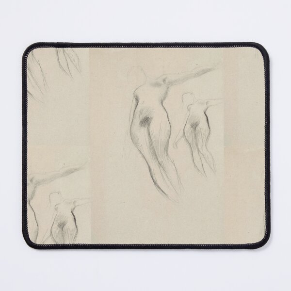 Item preview, Two Studies of a Floating Female Figure by Gustav Klimt: Minimal Figure Study Poster designed and sold by artofuniverse.