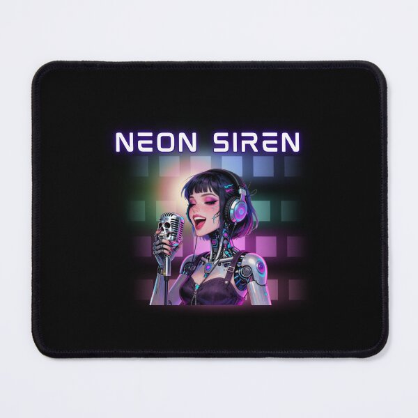 Item preview, Neon Siren Cyberpunk Singer - Glow Waifu designed and sold by StudioAkuma.