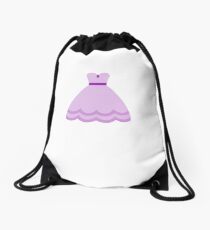 Purple Dress Emoji Drawstring Bag