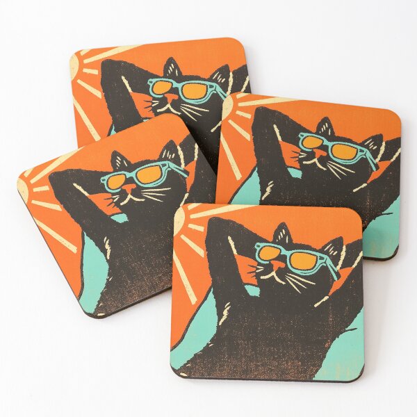 Item preview, Cat enjoys his summer vacation on beach designed and sold by 516 Studio.