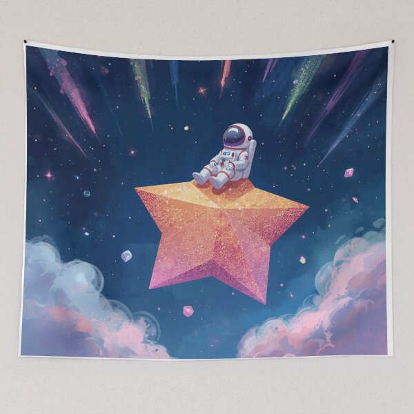 Item preview, Astronaut on a Magical Star designed and sold by PixelVibe782.