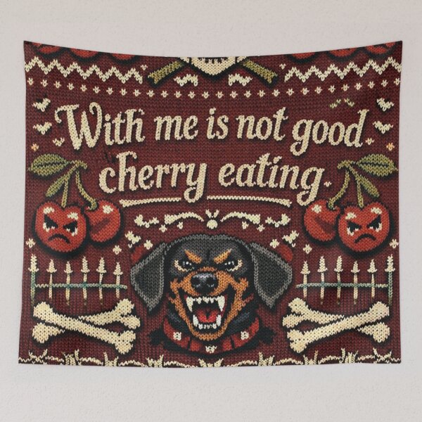 Item preview, Denglisch saying: It's not good to eat cherries with me designed and sold by Mauswohn.